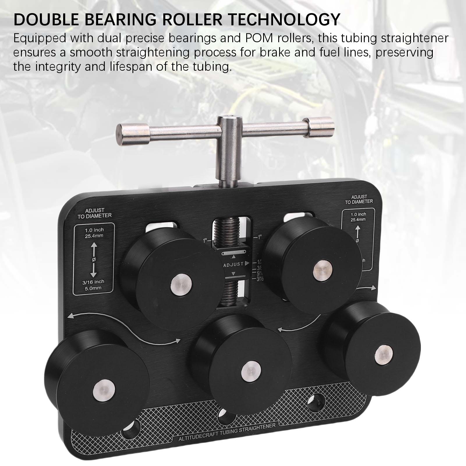 Tube Straightening Tool Aluminum Dual Bearing