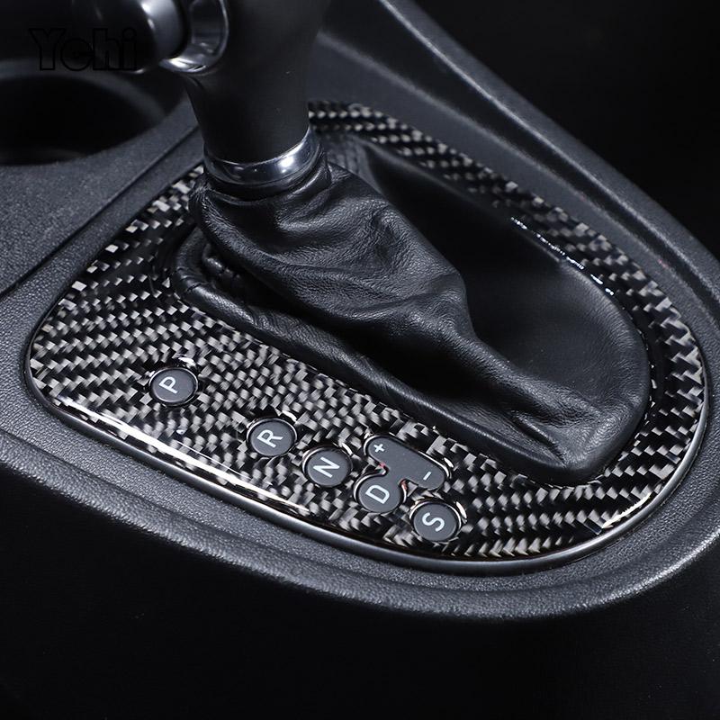 For Mazda MX-5 2016+ Matte Real Carbon Fiber Center Control Gear Shift Panel Multimedia Panel Cover Steering Wheel Frame Sticker