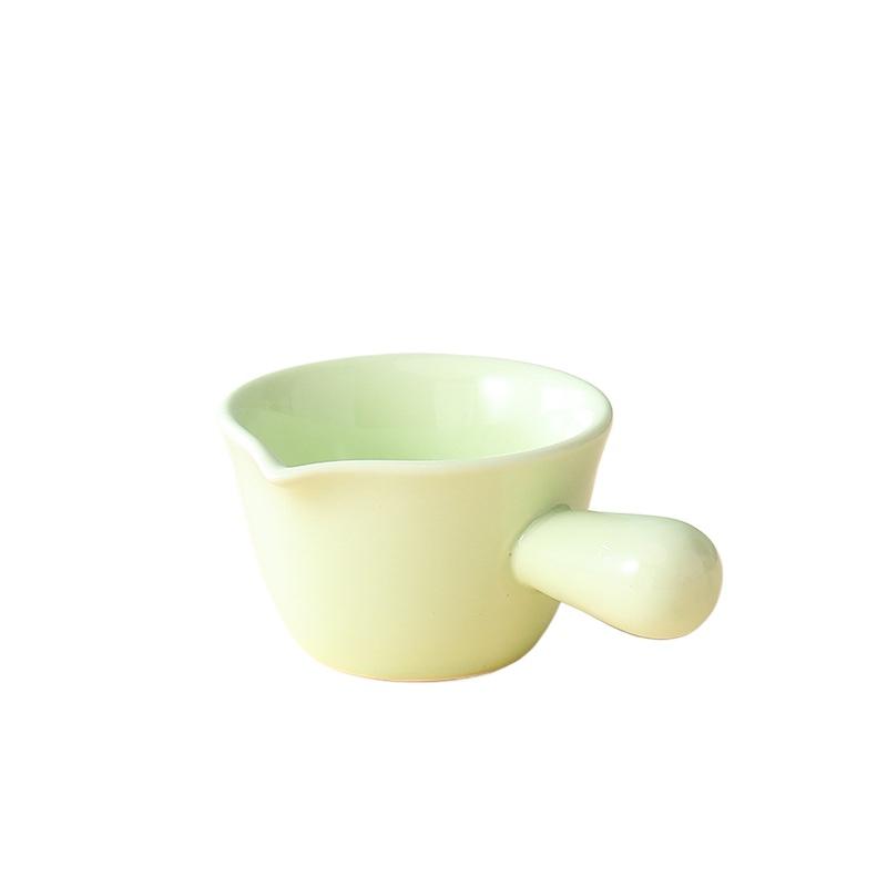 Keramischer Kaffee-Milchkrug mit Griff Kleine Milchtasse Steaksoßenbecher Milchlöffel Schnabeltasse Runde Zuckerdose Kaffeeutensilien