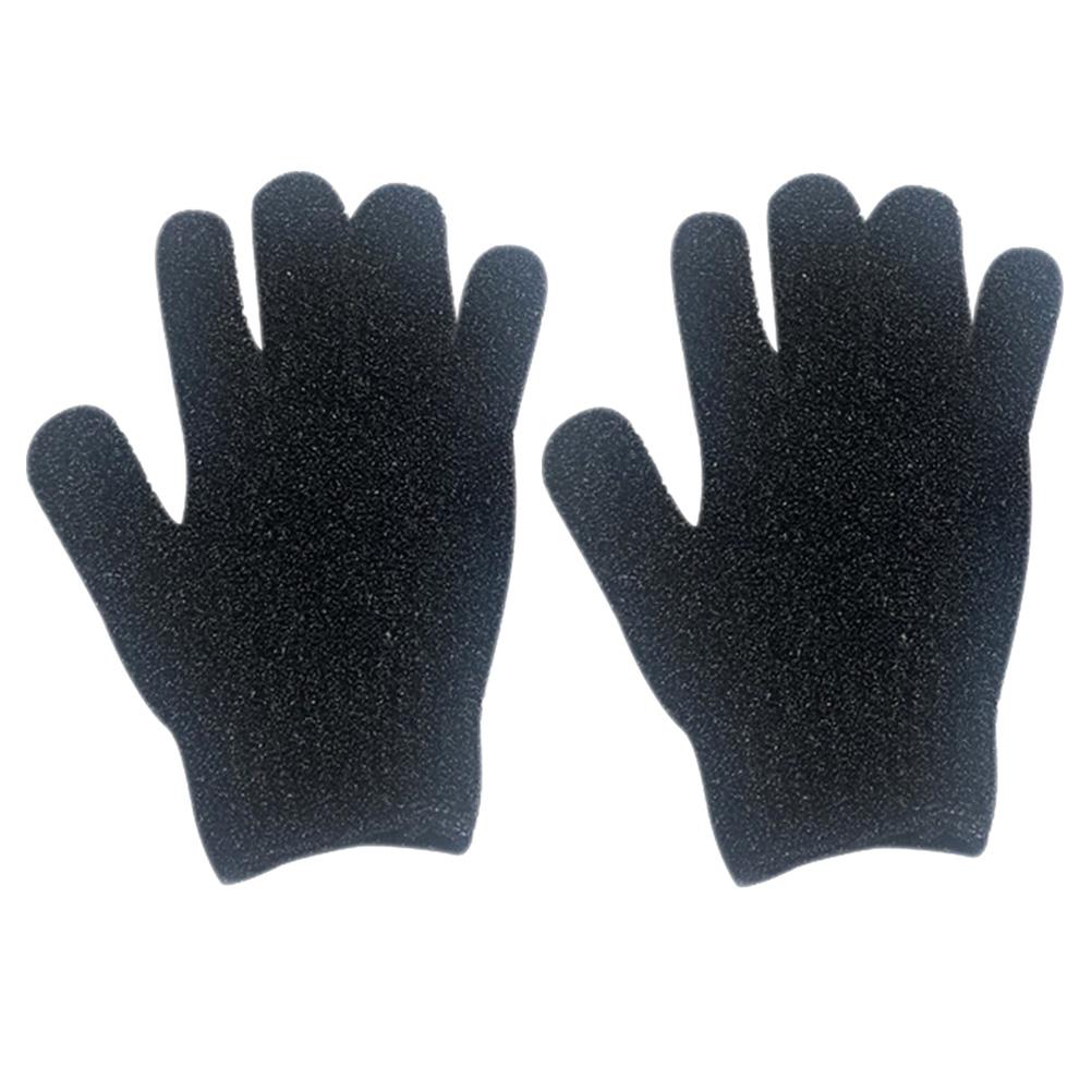 

2 PCS Rubbing Gloves Bathing Scrubbing for Body Black Mittens Exfoliating Women s