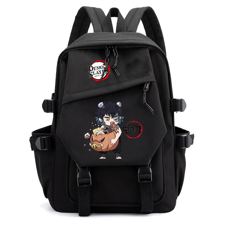 Ghost Extermination Surrounding Animation Schoolbag Trend Primary And Secondary School Students Leisure Backpack College Meal Bag Pencil Bag Set