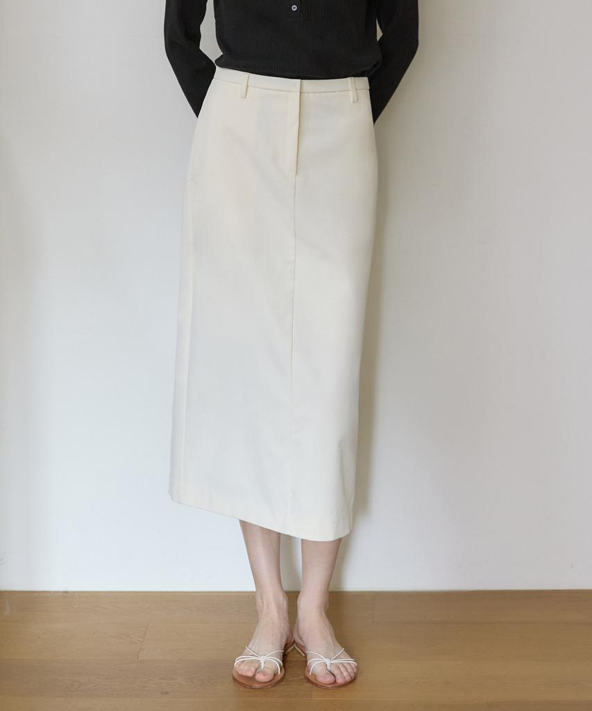 Our Hope Soft Stretch H-Line Skirt - Ecru