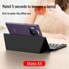 GKK Magnetic Leather Case Stand with Wireless Bluetooth Mouse & Keyboard for Huawei Mate X5/Xs2/X3 Foldable Screen
