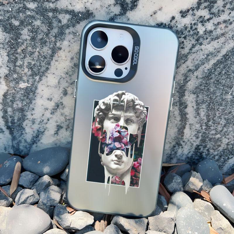 Art Aesthetic David Mona Lisa Phone Case For iPhone 16 15 14 13 Pro Max Mini 15 14 Plus 12 11 Pro Max Shockproof Laser Cover