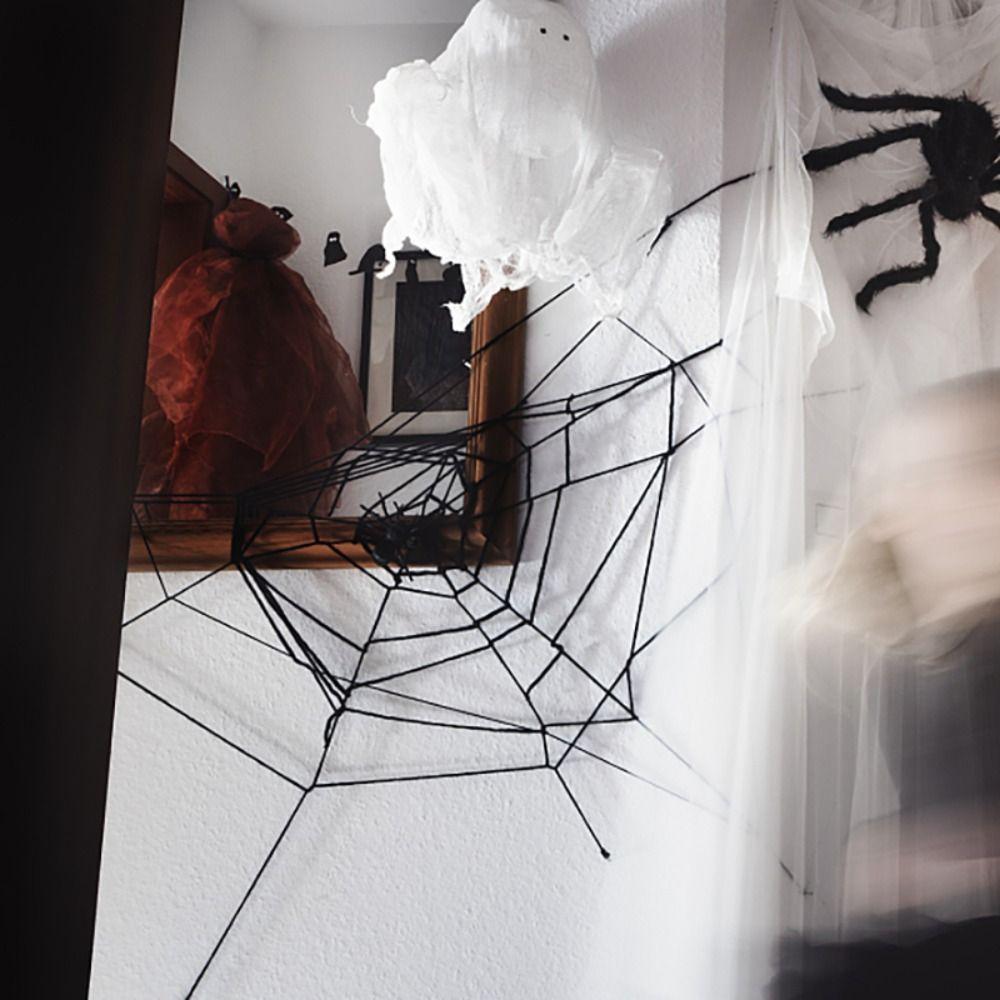 Stretchy Halloween Spider Web Horror Halloween Plush Cobweb Toys   Ghost Festival