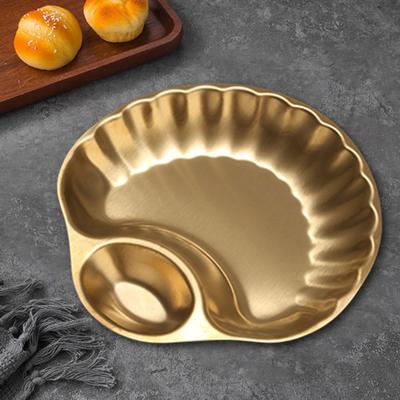 Σετ Δίσκος Σνακ από Ανοξείδωτο Ατσάλι με Μπολ Ντιπινγκ Λείο Γυαλισμένο Σχέδιο Δίσκος Σερβιρίσματος Σάντουιτς για Σούσι Πατατάκια Ντάμπλινγκ Σαλάτες