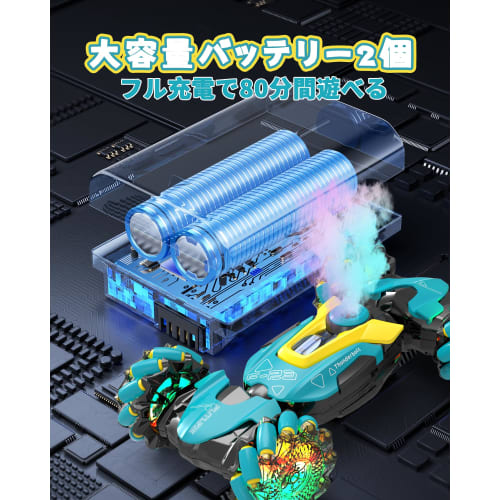 RC Car, Gesture Control Stunt Car for Kids, Off-Road, Double-Sided Driving, 360 Rotation, Four-Wheel Drive, Two Control Methods, 40-Minute Operation