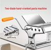 Stainless Steel Multi-Functional Manual Dough Press with Hand Crank - Three-Blade & Two-Blade Noodle Maker.