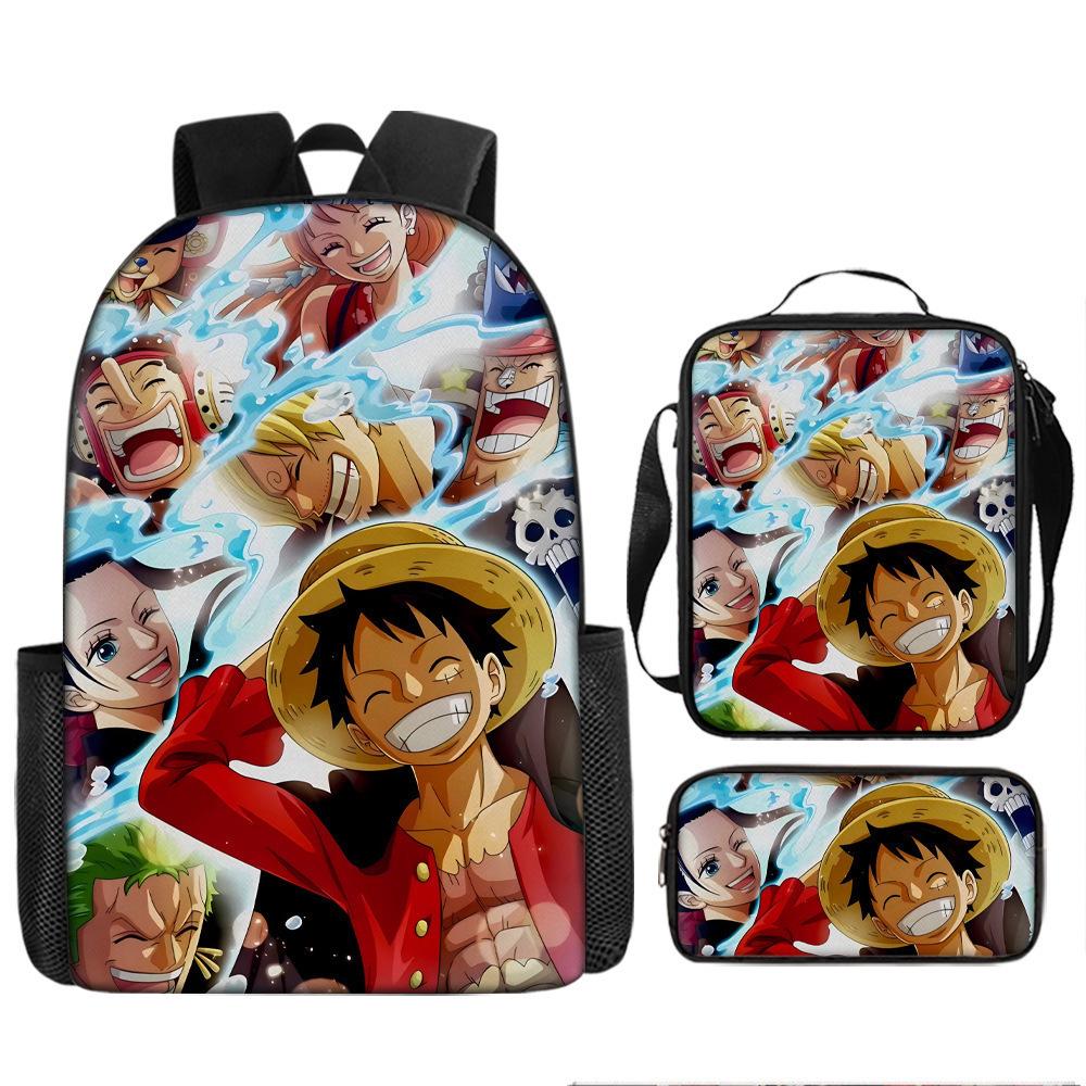 One Piece One Piece School Bag Luffinica Nautical King Student School Bag Backpack Set