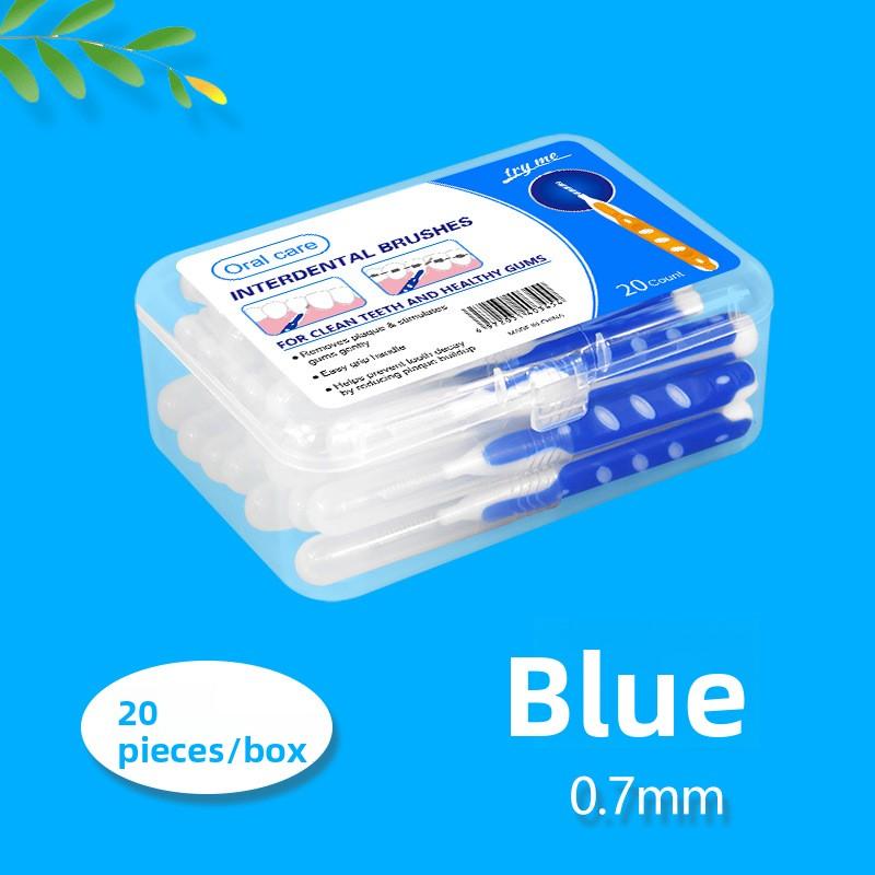 Tooth Gap Brush - 0.7mm Ultra-Fine Orthodontic Cleaning L-Shaped Tooth Gap Brush - Boxed Set of 20 Sticks