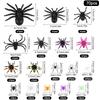 5-70Pcs Plastic Fake Spider Set Kids Trick Prank Toys Halloween Party Home Table Ornaments Indoor Outdoor Spider Web Decoration