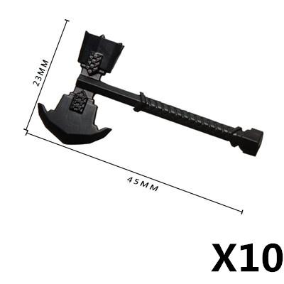 MOC Mattoncini Militari Figura Medievale Soldato Accessori Arma Spada Ascia Coltello Pugnale Martello Giocattolo Mini Mattoncino Regalo R027
