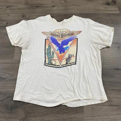 Vintage lata 80. Męska Koszulka Doobie Brothers Trasa 1989 K897 Koszulka Unisex