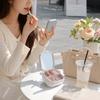 with Compartment Square Storage Box Large Capacity Box with Mirror Jewelry Box  Travel