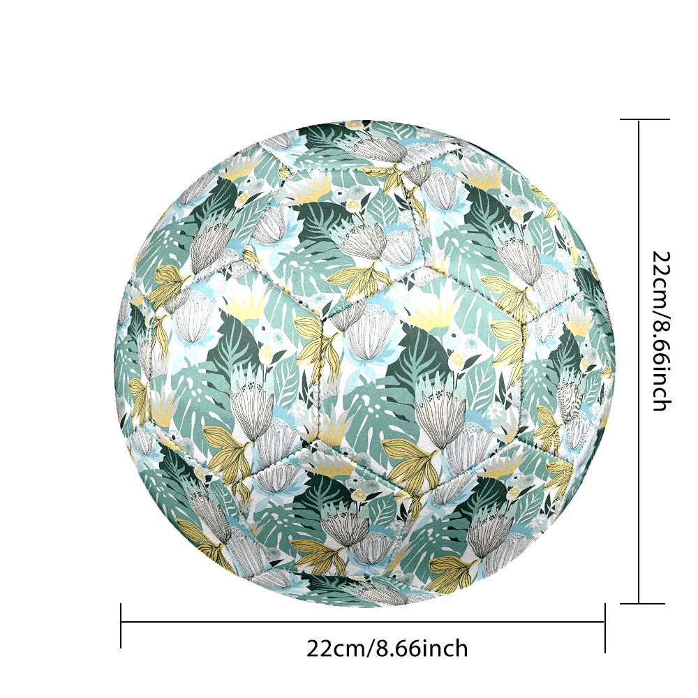 1pc Tropical Floral Size 5 Soccer Ball Professional Match Training Football Indoor &Outdoor Sports Ball Lightweight Durable C65183