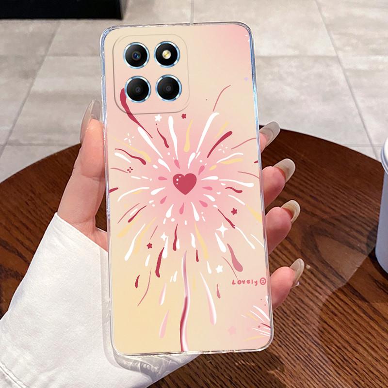 Gele-Hülle für Honor X6 4G/X6S 4G/70 Lite/Play 30M/Honor X8 5G Klare Silikon-Weiche-TPU-Rückabdeckung Niedliche Katzen-Schutzhülle