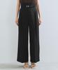 New Color Added to the Belt Detail Tuck Wide Slacks Pants Light Green S [BIS] [Wrinkle-Resistant/Cool Touch] (33)