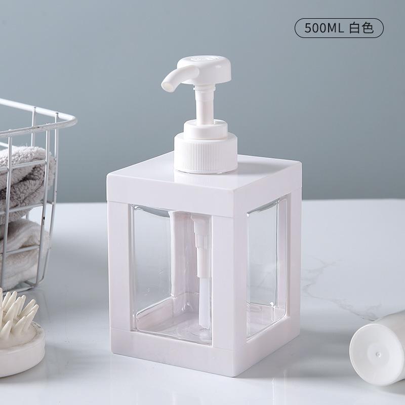500-1000ml Nachfüllbare Quadratische Shampoo Dusch Leere Flaschen Mit Pumpe Shampoo Spülung Körperpflege Spender Für Hotel Badezimmer