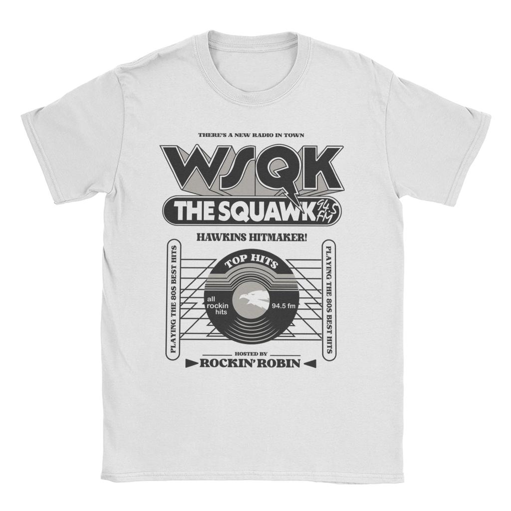 2026 WSQK The Squawk 945 FM Tee Shirt for Men Women Graphic Printed T Shirts Cotton Clothes