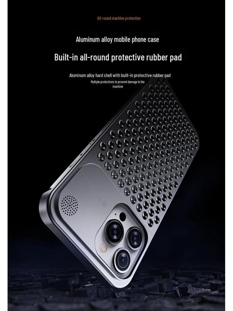 Universal Metal Aromatherapy Case for iPhone 13-15 Pro Max