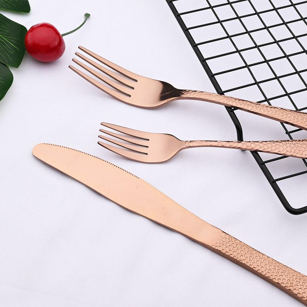 30pcs For 6 Stainless Steel Tableware Crystal pattern Cutlery Home Kitchen Flatware Fork Spoon Knife Spoon Dinnerware Set