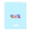 Ring Binder for Children - Safta - 26.5x33 Cm - Sky Blue - 4 Rings of 25 Mm - Hard Cover