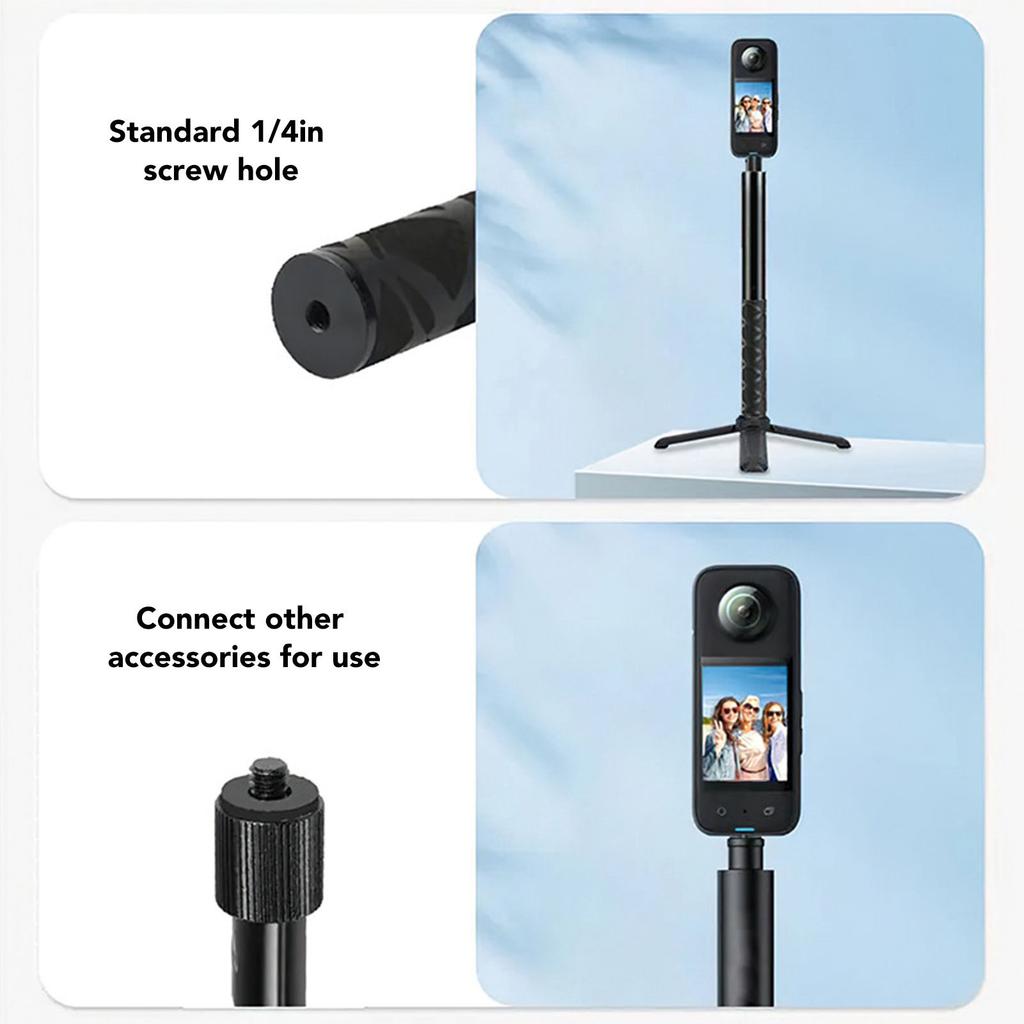 Invisible Selfie Stick Tripod Invisible Selfie Stick Professional Extendable Compact for Action Camera Accessories