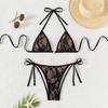 1011 new European and American swimsuit female sexy slim backless strap lace triangle bag bikini bikini