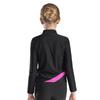 Girls Shiny Rhinestone Star Sports Top Contrast Color Long Sleeve Stand Collar Zipper Sweatshirt Gymnastics Wear