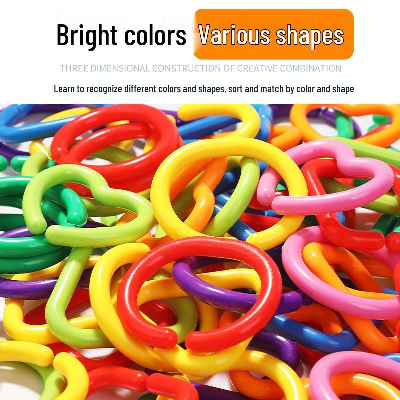 Educational Geometric Building Block Necklace Toy for Kids