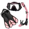 Set per lo snorkeling per sport all'aria aperta Maschera subacquea ad alta definizione Pinne regolabili flessibili Attrezzatura per lo snorkeling