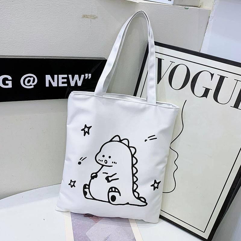 

2025 new canvas bag shoulder bag make-up bag small fresh simple student schoolbag portable shopping bag