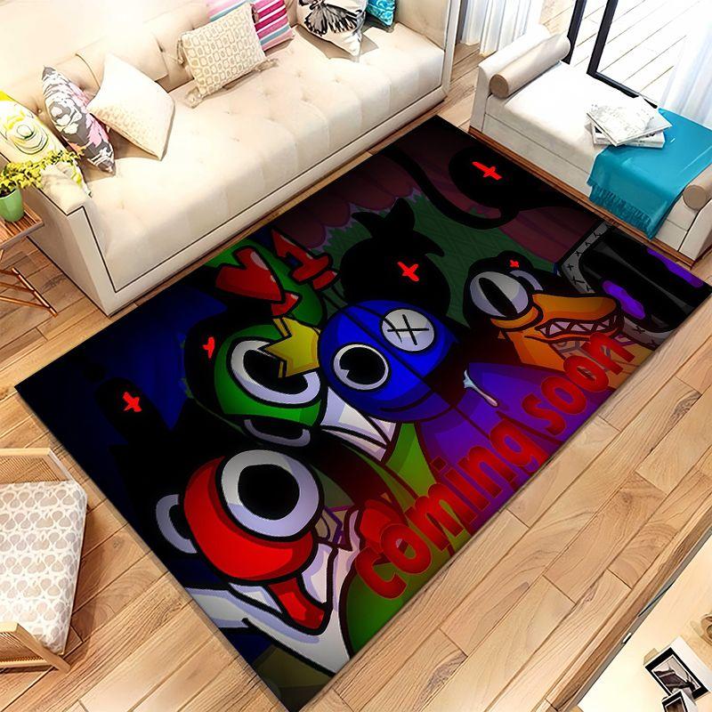 Thriller Cute R-Rainbow Friends Game Non-Slip Large Area Rug for Living Room,Bedroom Playroom Carpet Mat for Sofa,Home Decor