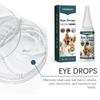 Yegbong pet eye drops, suitable for cats and dogs, removes tear stains, cleans eye discharge and eye gunk, pet eye care eye wash 30ml/box