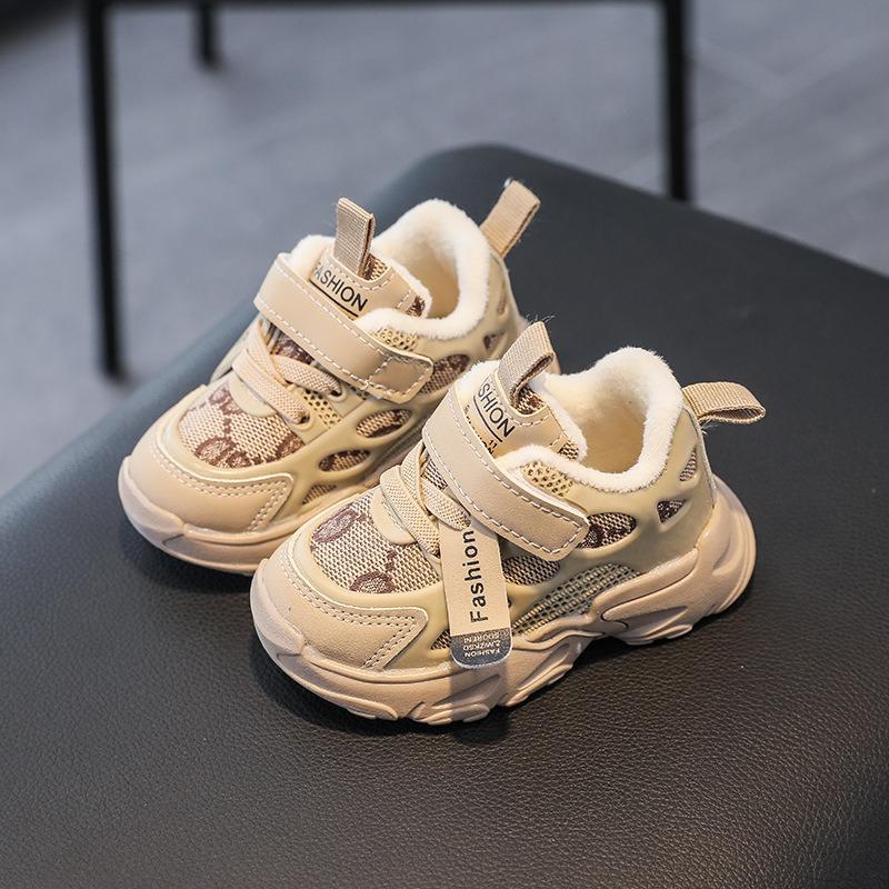 Scarpe vintage alla moda per neonati e bambini piccoli, scarpe da ginnastica invernali per bambini, scarpe in velluto di cotone, scarpe per bambini con suola morbida