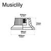 Musiclily Pro Inch Standard Stratocaster 1 2 for USA Stratocaster Chrome of Knobs, Volume, Tone, Guitars, (Set 3)