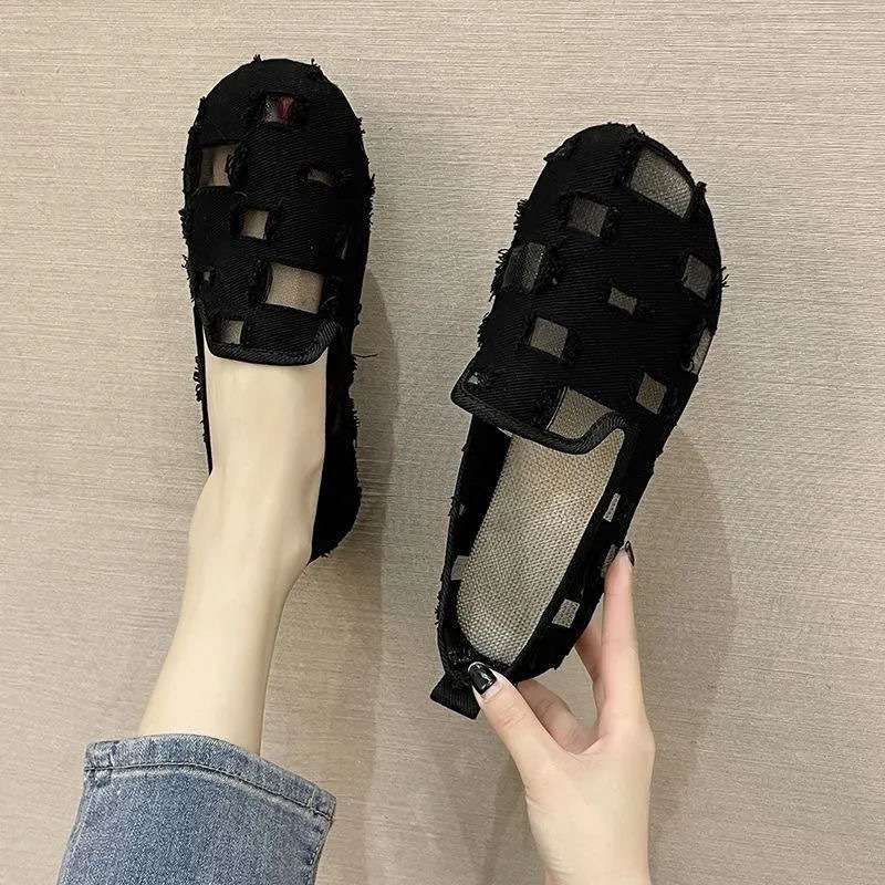 35-43 Large size women's shoes 41 Wide feet Fat feet Mary Jane single shoes Autumn British style black small leather shoes Loafers 42