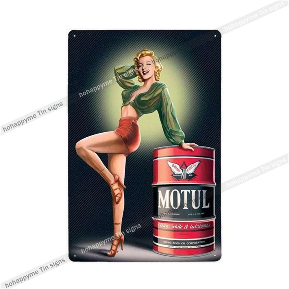 Oil Metal Sign Car Tyres Poster Decorative Garage Bar Club Cafe Man Cave Vintage Wall Art Tin Painting Plaque Home Decor 20x30cm