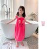 Coral Fleece Cartoon Bath Towel Set: Thick, Absorbent, Embroidered for Children and Mothers