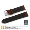 CASSIS Calfskin Embossed Watch Strap, Waterproof Backing, AVALLON Series, 20mm, Gold Brown, with Replacement Tool, D1022238041020