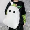 Large Capacity Students Book Bag Pu Leather Shoulder Bag Portable Ghost Backpack  School