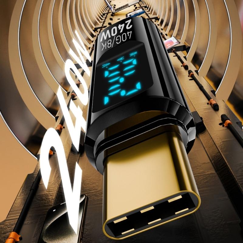 Fast 240W Type C Connectors Highly Power USB C Adapter With LED Indicator Supports 8K60Hz Video And 40Gbps Data Transfer