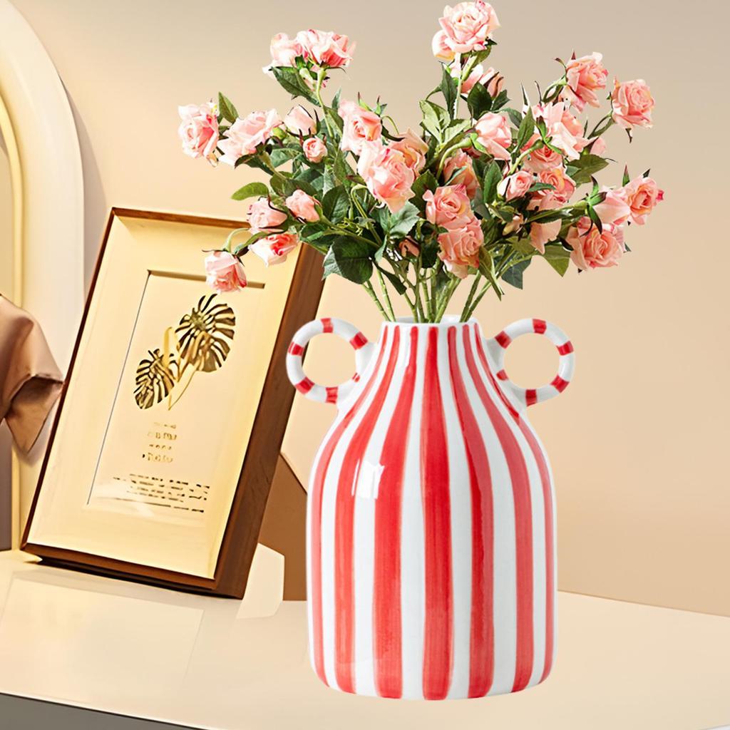 Ceramic Flower Vase Birthday Gift Modern Plants Container Decorative Vase for Farmhouse Entrance Table Shelf Living Room Kitchen