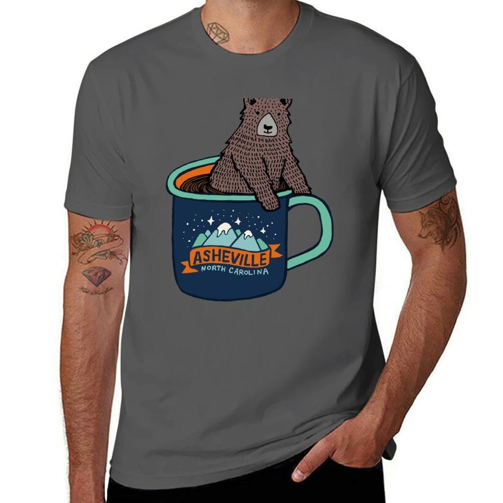Asheville Bear Cup Tshirt T Shirts For Unisex Graphic Vintage T Shirts Designer Tshirt