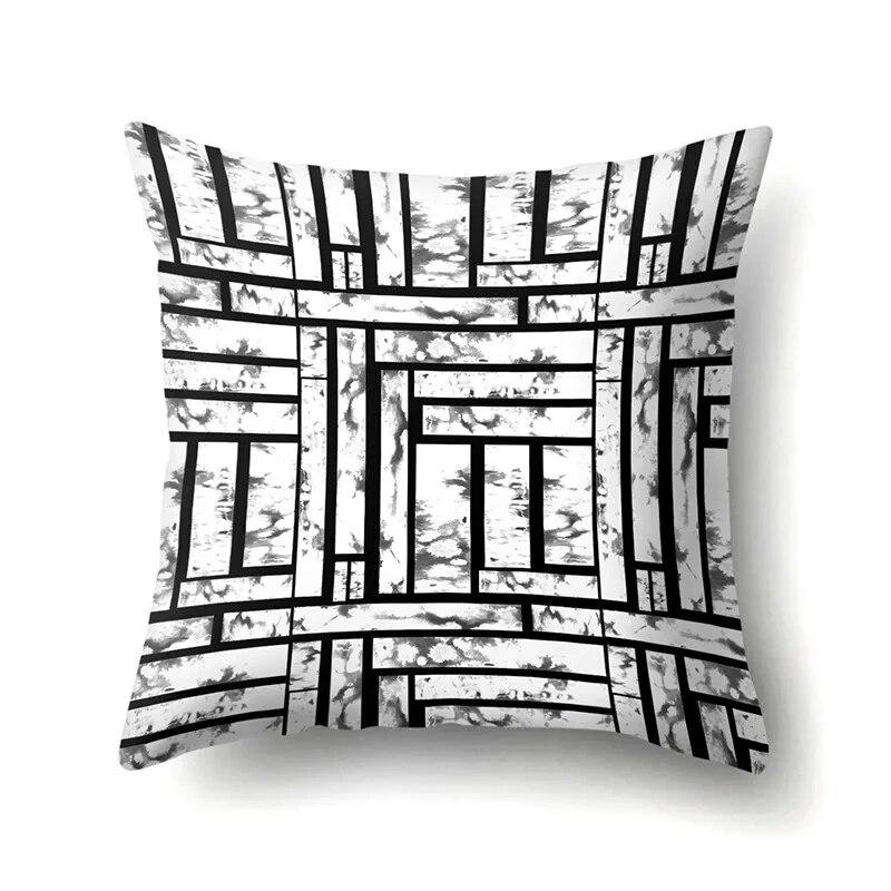 Geometric Graffiti Pillow Cover Cartoon Pattern  Lumbar  Sofa    Cushion