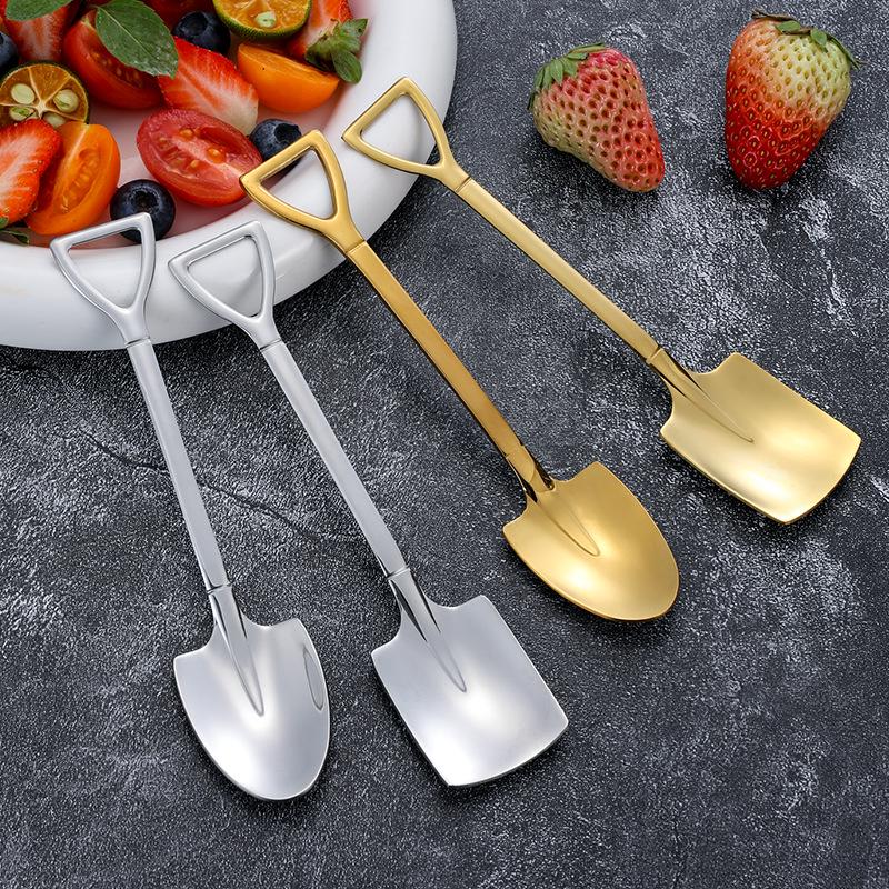 304 Stainless Steel Watermelon and Ice Cream Spoon - Creative Shovel Design, High-Value Gift Cake Spatula