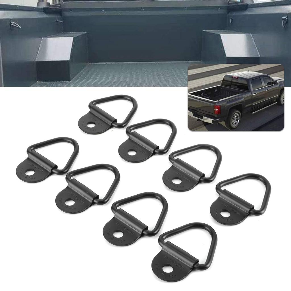 8Pcs Universal Triangular Tie Down Anchor Rings Towing Hook for Truck RV Trailer SUV
