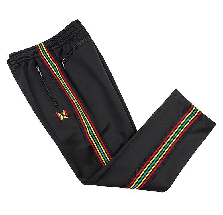 New High Street Fashion Loose Straight Butterfly Sports Pants - Unisex Black & White Striped Casual Trousers