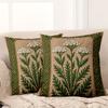 1 Stück - 2D Flachdruck Gesticktes Blumenmuster Dekokissen Polyester Kissenbezug Sofa Dekorative Kissenhülle