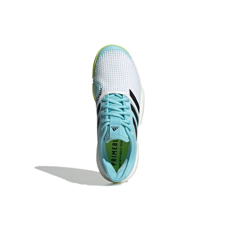 adidas SoleCourt Primeblue Tokyo Herren Sneaker Wolkenweiß Kernschwarz Sonnengelb FX1729